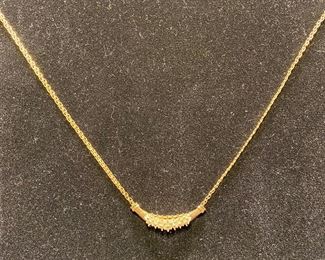 17" diamond and 14 kt yellow gold