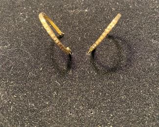 14 karat yellow gold earrings with diamonds