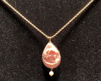 14 karat with Cameo pin