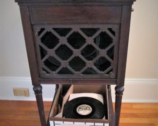 Edison Record Player with Records Works