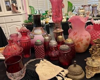 lots handpainted glass