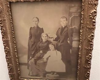 framed antique photo