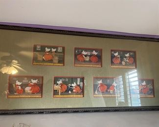 sunbonnet babies custom framed