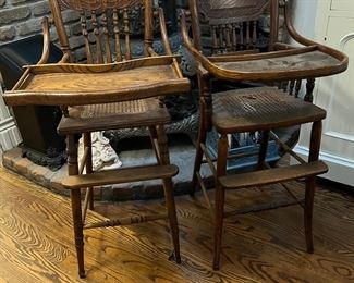Oak children high chairs