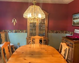 dining room table and buffet
