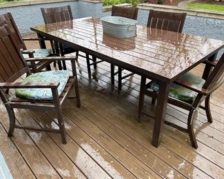 Metal outdoor table and chairs