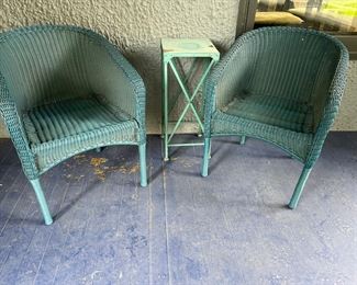 Wicker outdoor furniture