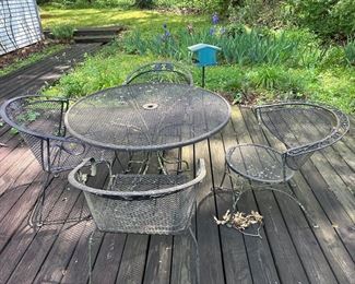Wrought iron patio set