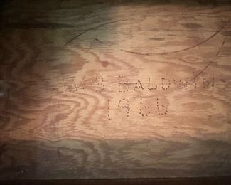 Drawer signed by artisan