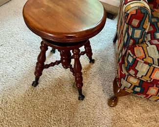 Antique organ stool