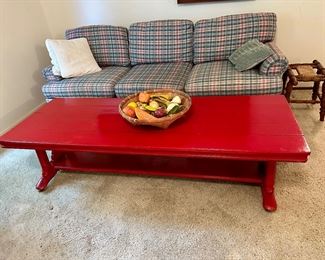 Large red cocktail table