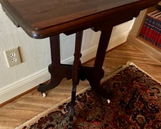 1850’s walnut marble top parlor table