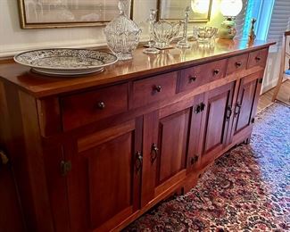 Handmade 85” cherry buffet