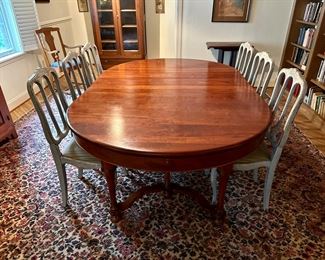  Berry dining table and Karastan carpet