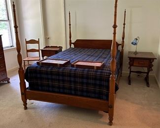 Four poster cherry full size beds