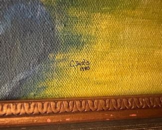 Signature of cat painting 