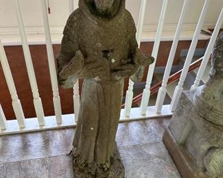 Concrete statue of at Andrew 