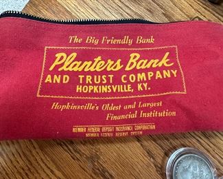Bank bag from Planters Bank Hopkinsville Ky