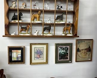 Collection of dogs and dog to canters