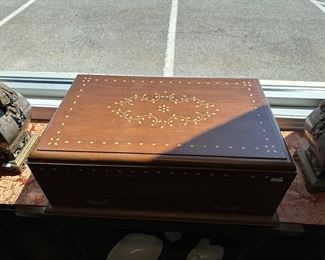 Handmade silver chest with drawer and Removable Tray.