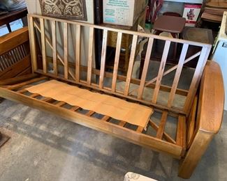#11	wood futon frame only no mattress taken apart 72 inches long	 $65.00 			
