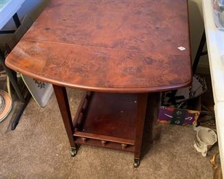 #13	drop side  turning top table on wheels  24x2415-30x	 $45.00 			
