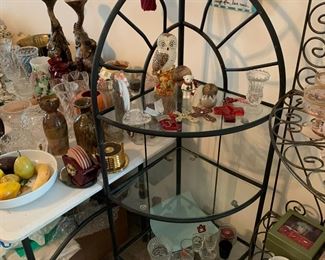 #19	corner metal and glass shelf 4 shelf 15x59	 $100.00 			
