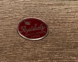 #32	gold painted jewelry box with 6 drawers  Royal Sealey brand  music box not working 14x6x9	 $30.00 			
