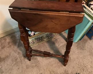 #41	folding wood octangle table on 4 folding legs 15x22	 $30.00 			

