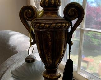 #55	gold floor lamp 62 tall 	 $75.00 			
