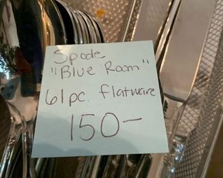 #61	Spode flatware 61 piece "blue Room"	 $150.00 			
