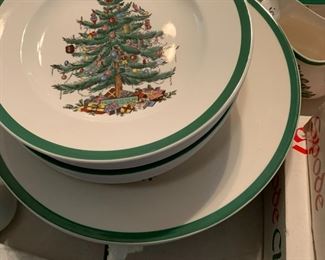 #62	14 dinner 11 salad Spode Christmas China 	 $85.00 			
