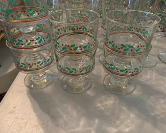 #67	Arby vintage dessert glasses set 7 holy pattern 	 $20.00 			
#68	Arby vintage stem glasses  square bottom set of 9 	 $25.00 			
#69	Arby vintage stem glasses round bottom set of 15 	 $40.00 			
