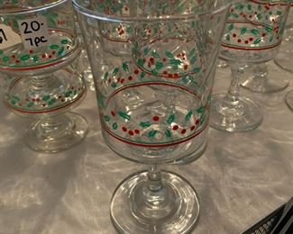 #67	Arby vintage dessert glasses set 7 holy pattern 	 $20.00 			
#68	Arby vintage stem glasses  square bottom set of 9 	 $25.00 			
#69	Arby vintage stem glasses round bottom set of 15 	 $40.00 			
