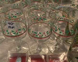 #67	Arby vintage dessert glasses set 7 holy pattern 	 $20.00 			
#68	Arby vintage stem glasses  square bottom set of 9 	 $25.00 			
#69	Arby vintage stem glasses round bottom set of 15 	 $40.00 			
