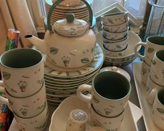#74	Pfaltzgraff " perennials" 65 piece China set with teapot and plates etc.	 $60.00 			
