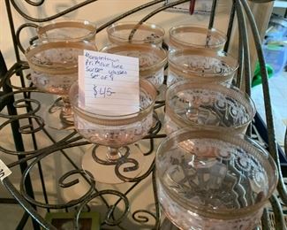 #77	Morgantown Primrose lane sorbet glasses set of 9 	 $45.00 			
