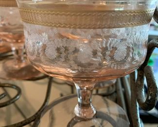 #77	Morgantown Primrose lane sorbet glasses set of 9 	 $45.00 			
