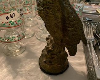 #78	brass owl heavy 9 inch tall 	 $30.00 			
