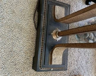 #87	silver black elephant  floor lamp with 2 lamps 63 tall 	 $100.00 			
