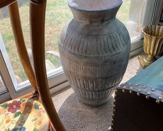 #90	tall ceramic pot 20 all 	 $25.00 			
