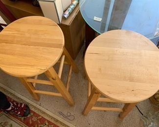 #111	3 wood bar stools 29 tall 	 $45.00 			
