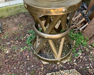 #112	brass stool 15 tall	 $20.00 			
