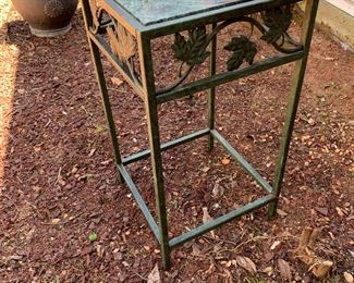 #114	square table with green Mable top 13x13x24	 $30.00 			
