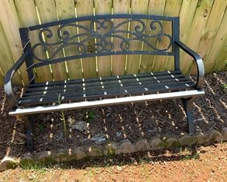 #123	50 inch metal bench	 $50.00 			
