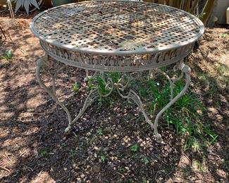 #126	round iron table as is 42x30 as is 	 $20.00 			
