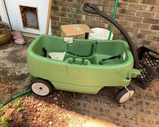 #138	green plastic wagon step 2 	 $30.00 			
