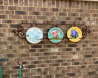 #140	iron plate rack on wall 54	 $40.00 			
