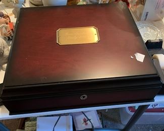 #191	wooden box for stationary with a key 12x15x5	 $20.00 			
