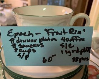 #193	epoch brand fruit rim 33 pieces 	 $60.00 			
